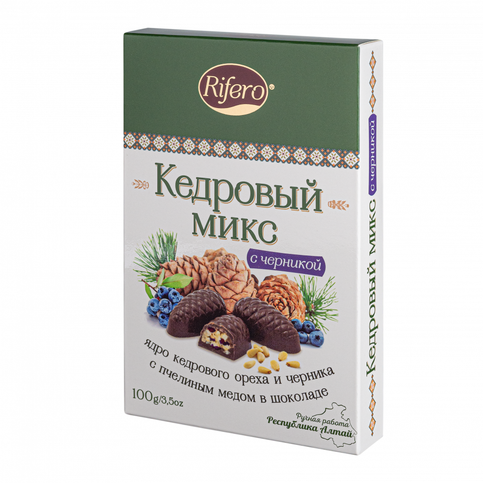  Риф и ко Конфеты "Кедровый микс ЧЕРНИКА" 100г       в Чите