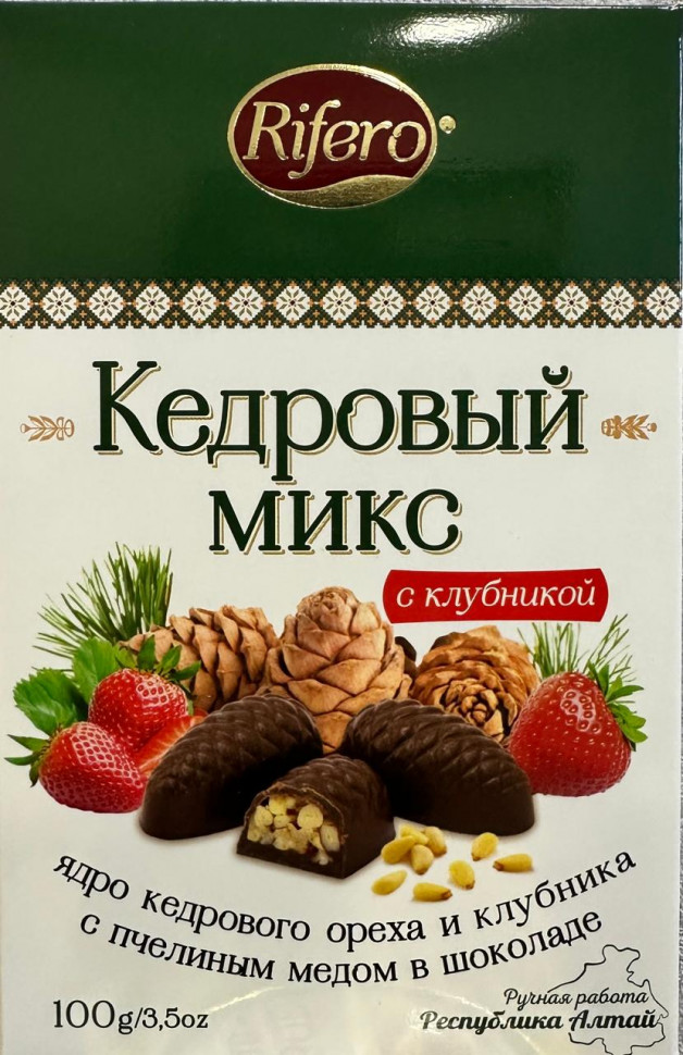  Риф и ко Конфеты "Кедровый микс КЛУБНИКА" 100г     в Чите